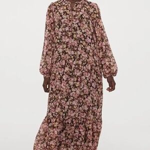 Floral Long Sleeve Maxi Dress